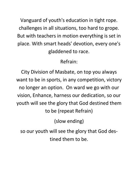 borongan city division hymn lyrics|Borongan City Division Hymn .